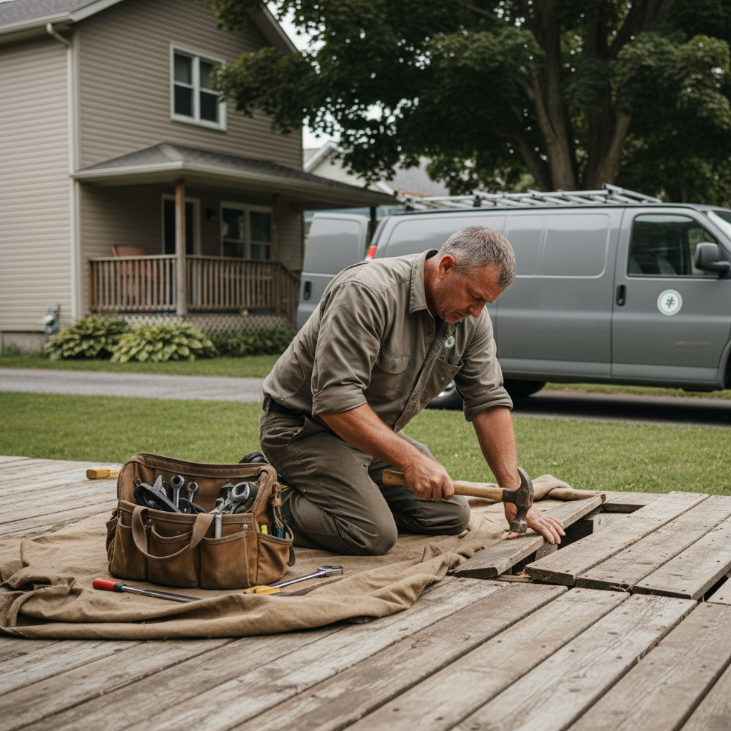 Roofing work